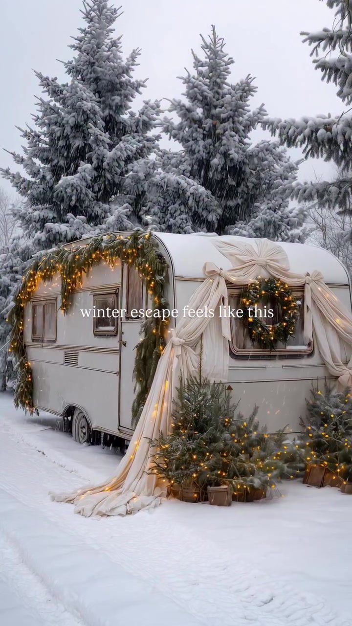 Experience a Cozy Winter Getaway in a Vintage Camper