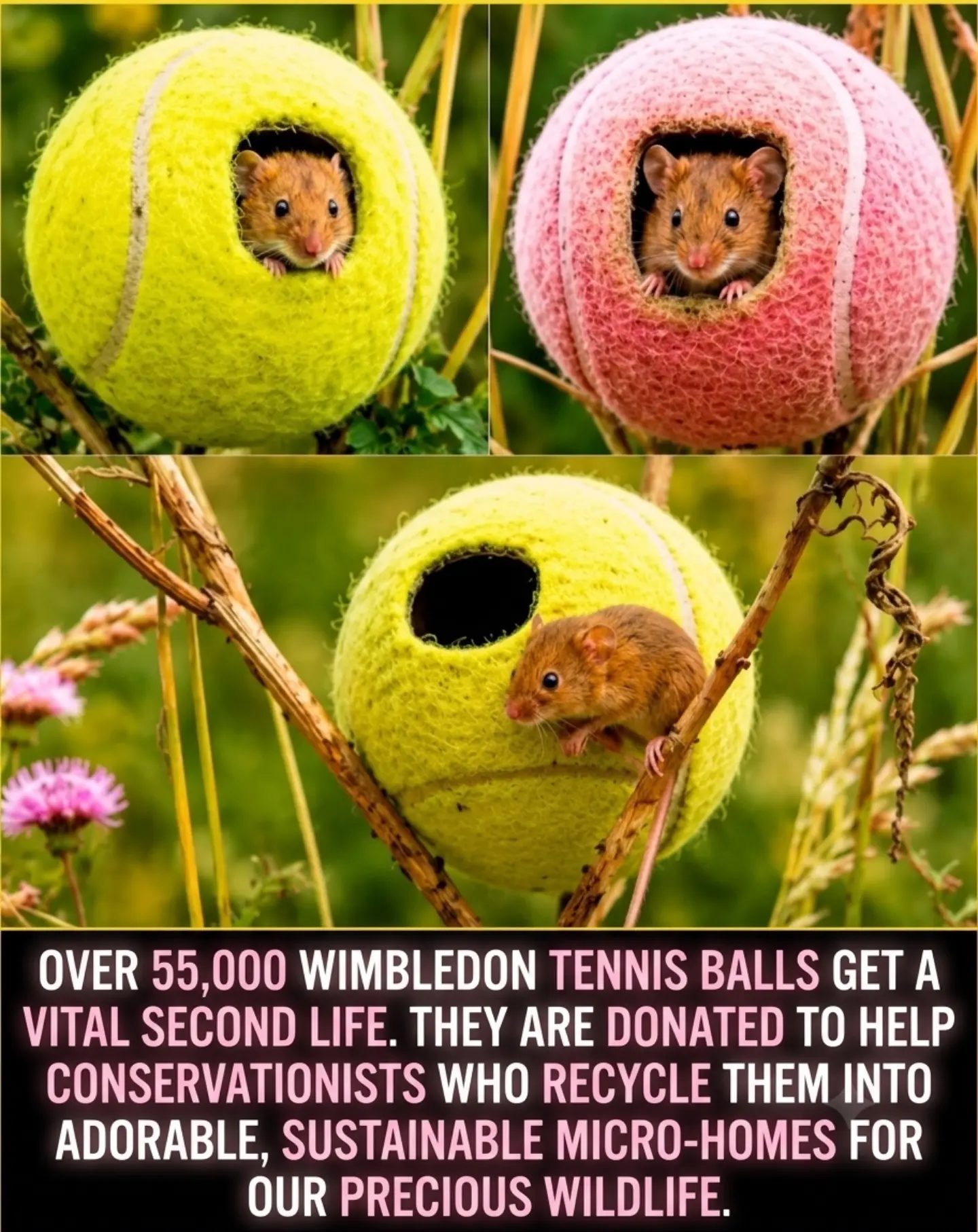 Upcycled Wimbledon Balls Offer New Homes for UK Wildlife