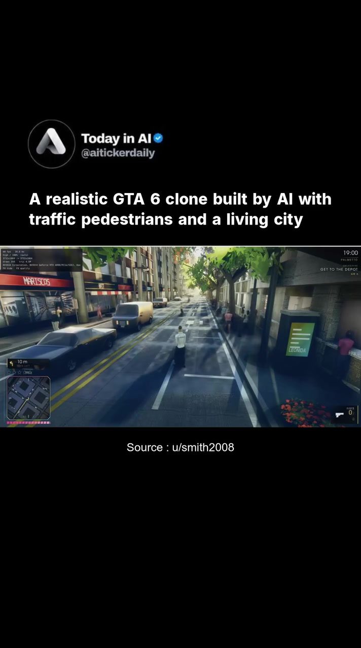 AI's New GTA 6 Clone Shows Dynamic City Life