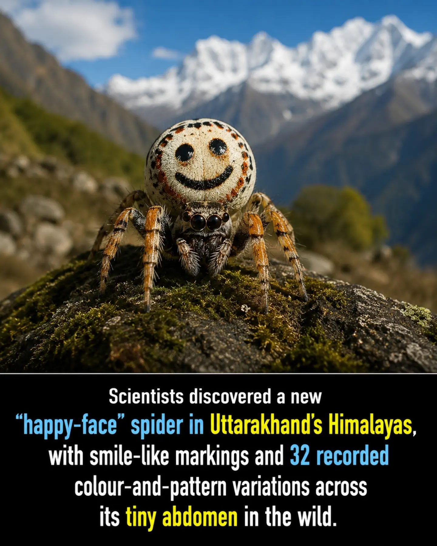 Happy-Face Spider: New Discovery in Himalayas
