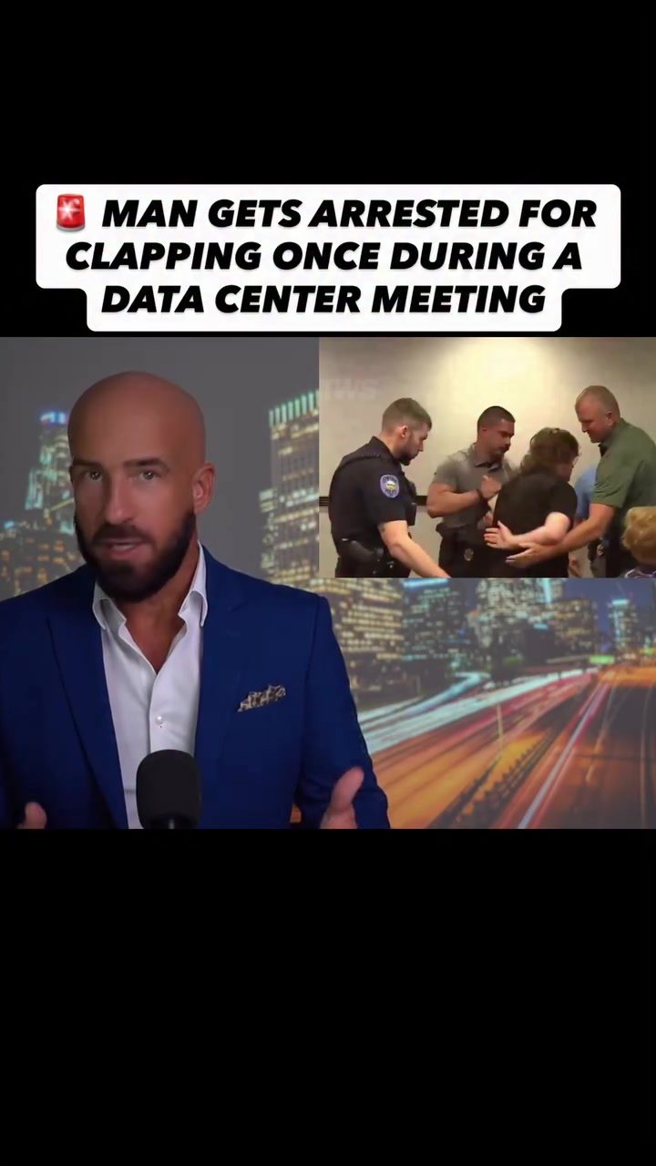 Man Arrested for Clapping at Public Data Center Meeting