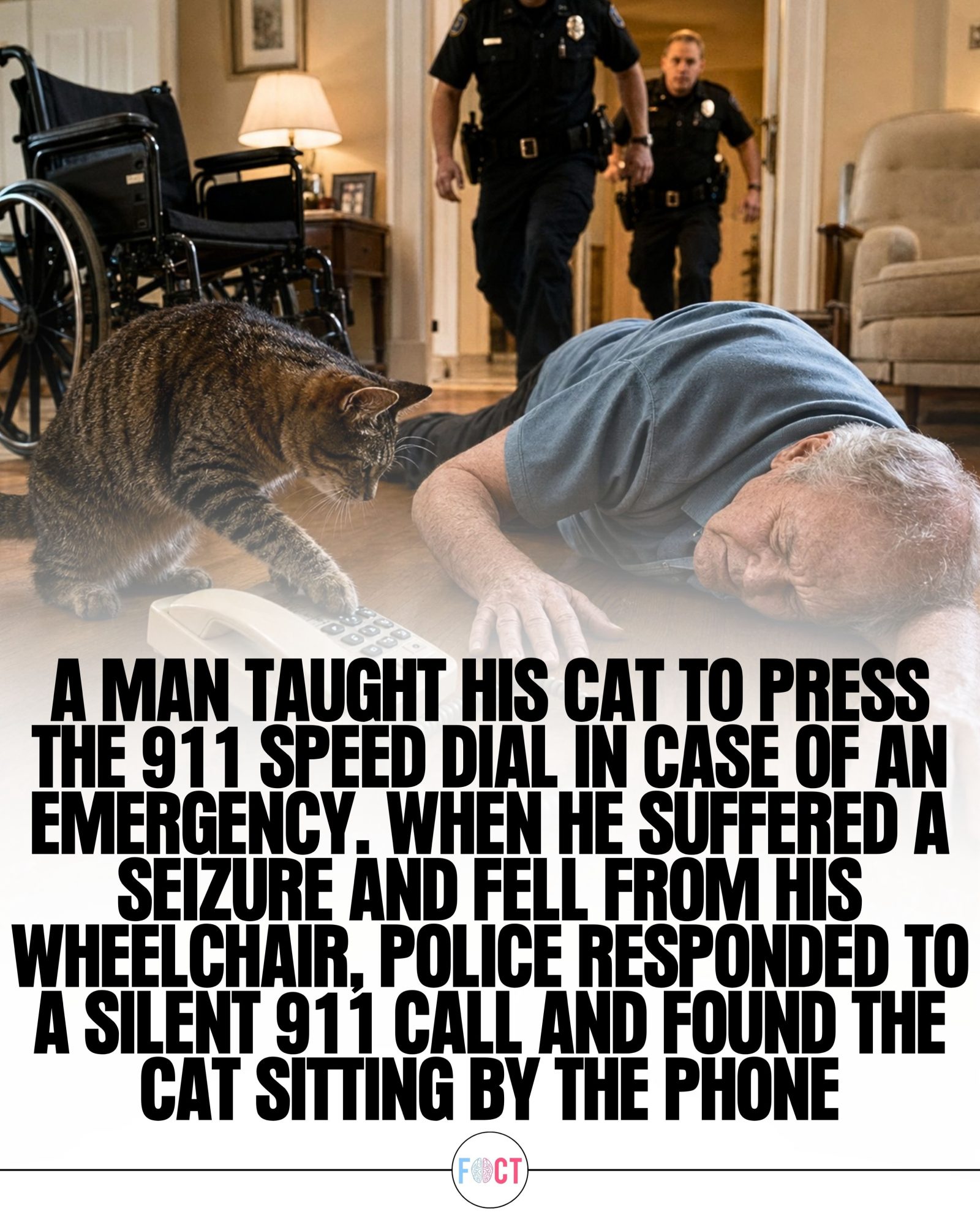 Cat's 911 Call Saves Owner After Seizure