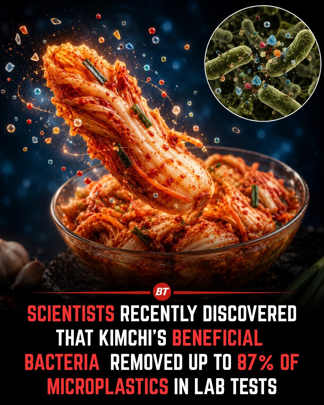 Kimchi's Bacteria May Fight Microplastics in Your Gut