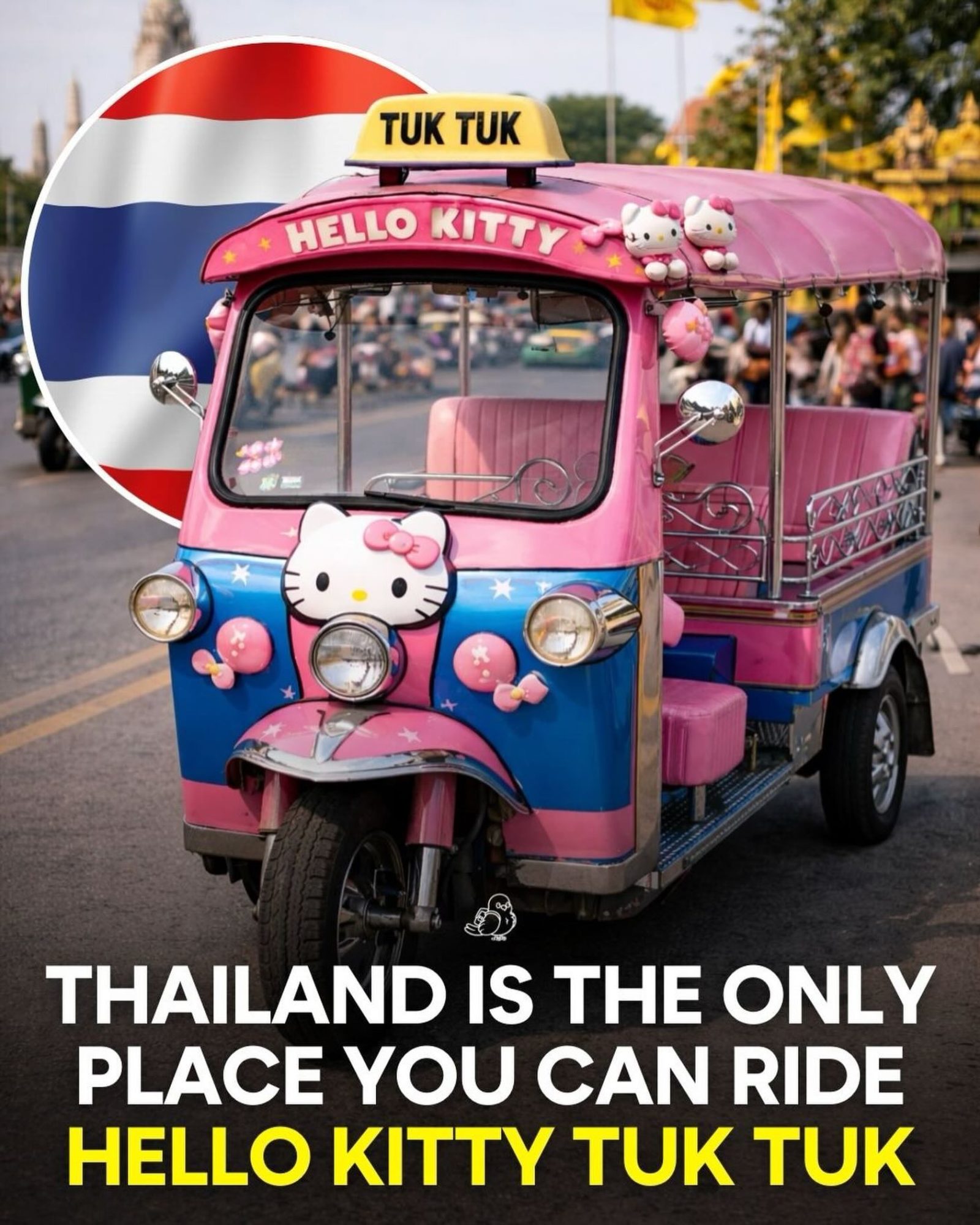 Explore the Unique Hello Kitty Tuk Tuks of Thailand