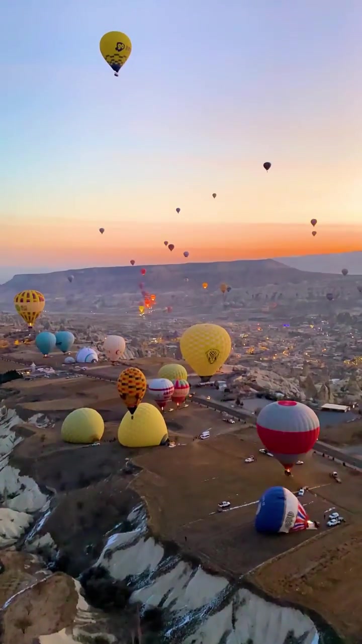 Hot Air Balloons Over Cappadocia Turkey