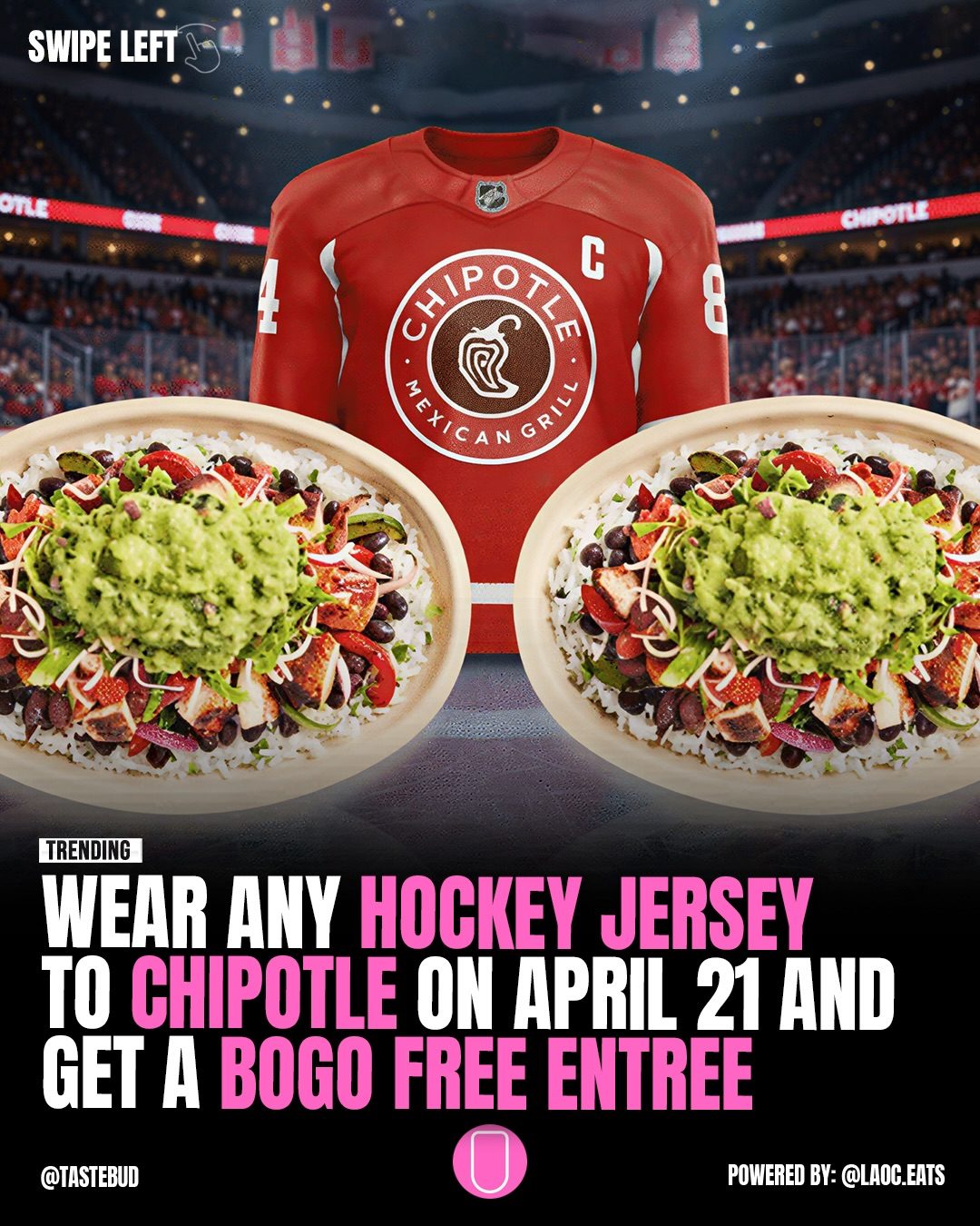 Chipotle’s BOGO Deal: Free Food Bowl with Hockey Jersey on April 21