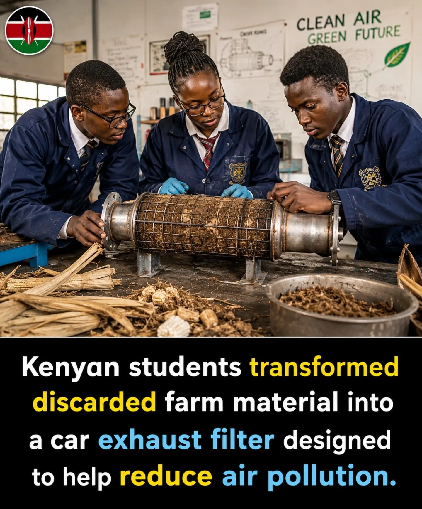 Kenyan Students Create Eco-Friendly Car Exhaust Filter
