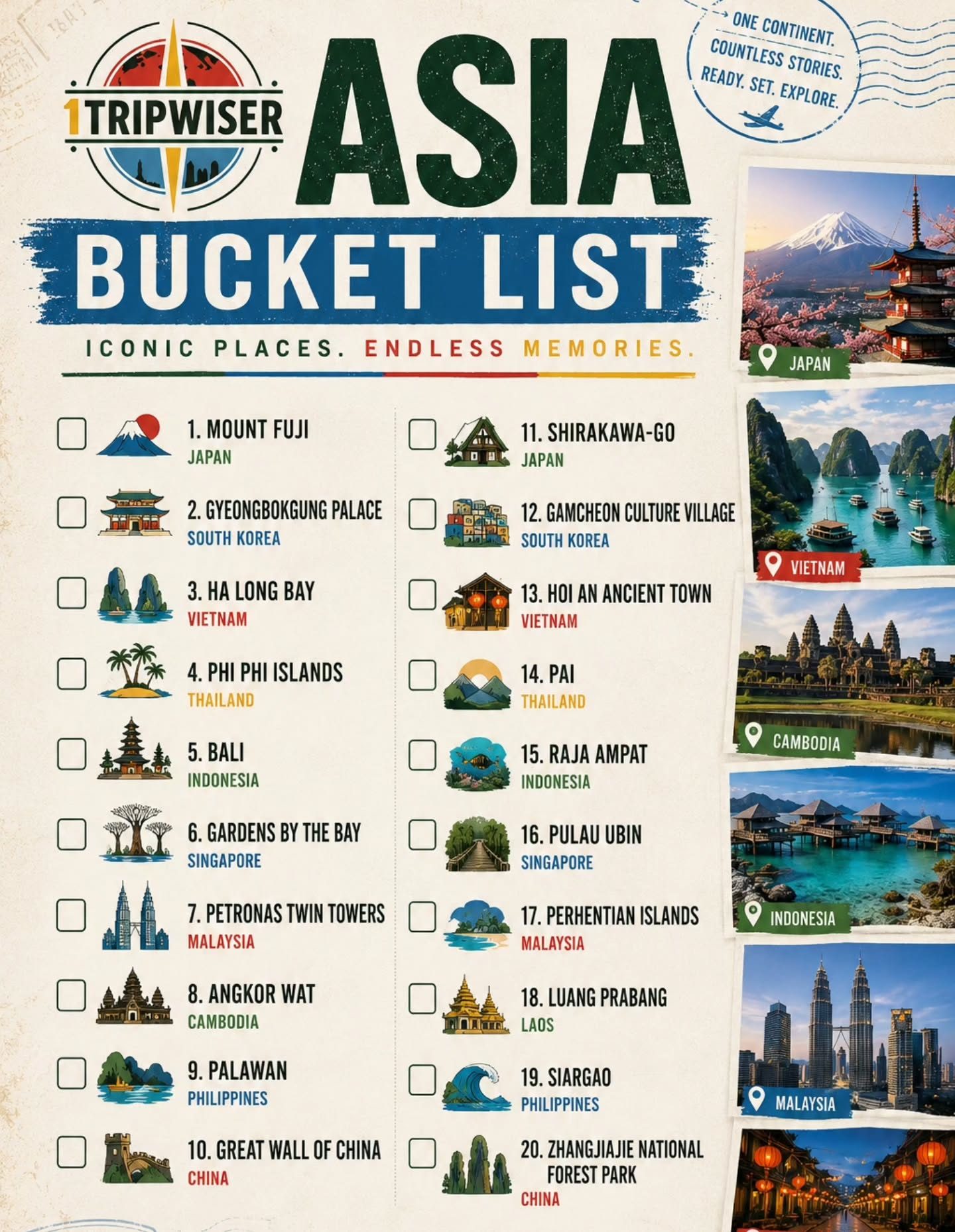 Top 20 Must-See Destinations in Asia for Your Travel Bucket List