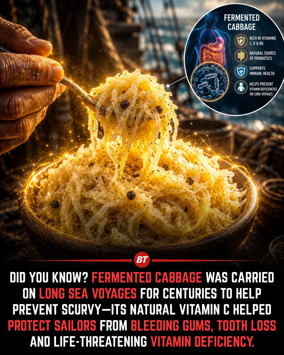 History of Fermented Cabbage on Long Sea Voyages