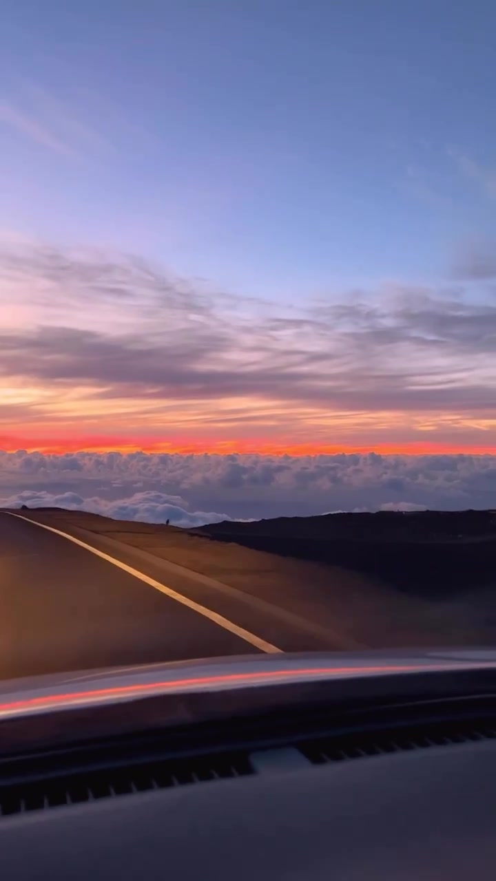Haleakalā Sunset Drive: Aerial View from Maui, Hawaii