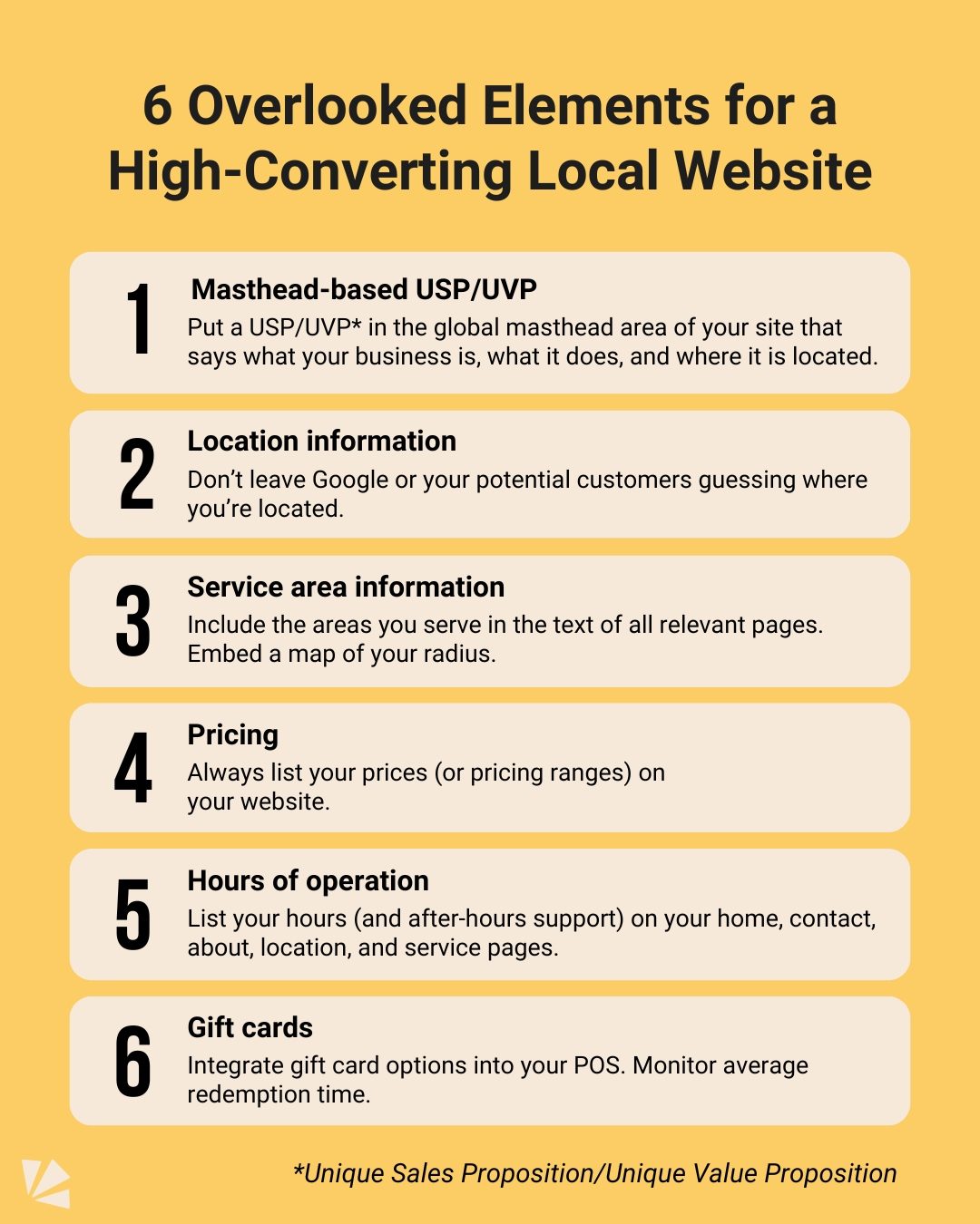 6 Elements to Boost Your Local Website Conversions
