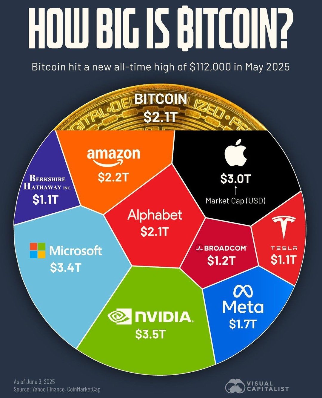Bitcoin: Surpasses Tesla and Meta in Global Market Valuation