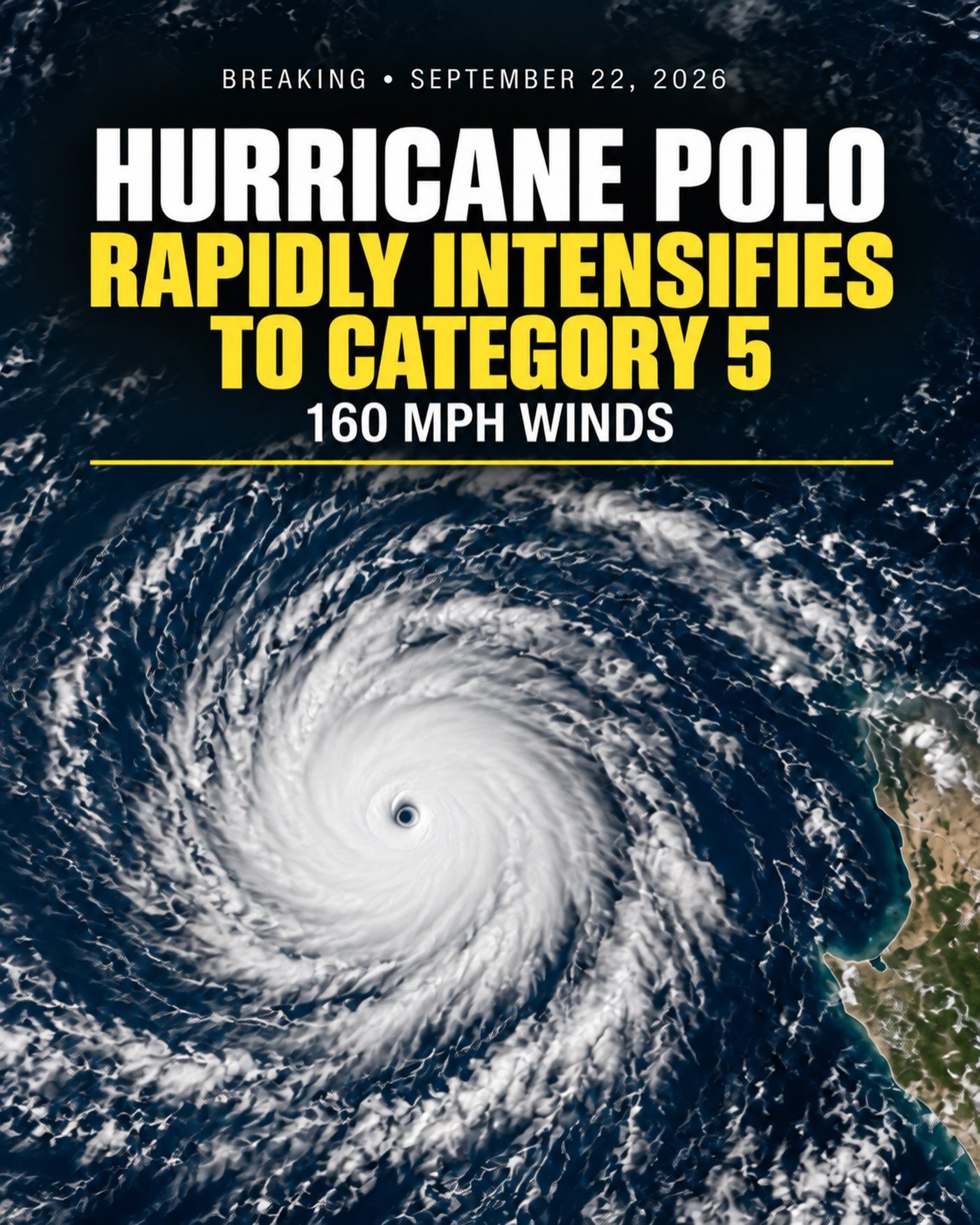 Hurricane Polo Intensifies to Category 5