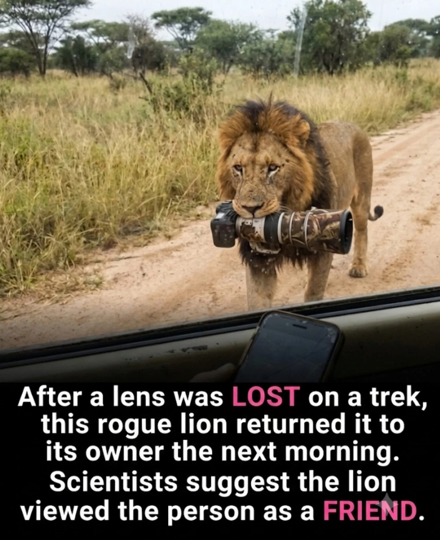 Debunking the Lion's Misattributed Camera Lens Return