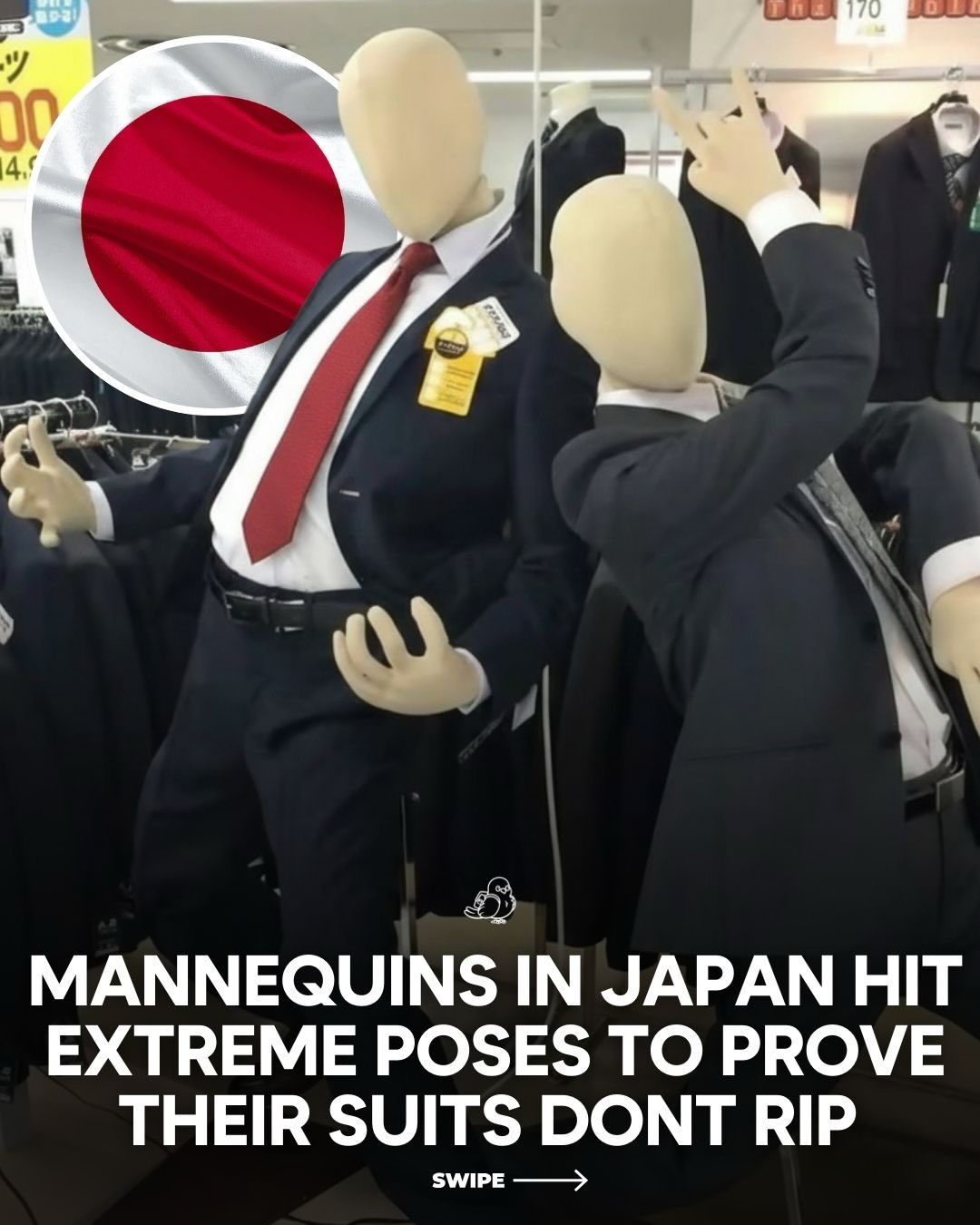 Japanese Style: Extreme Mannequin Poses Prove Suit Durability