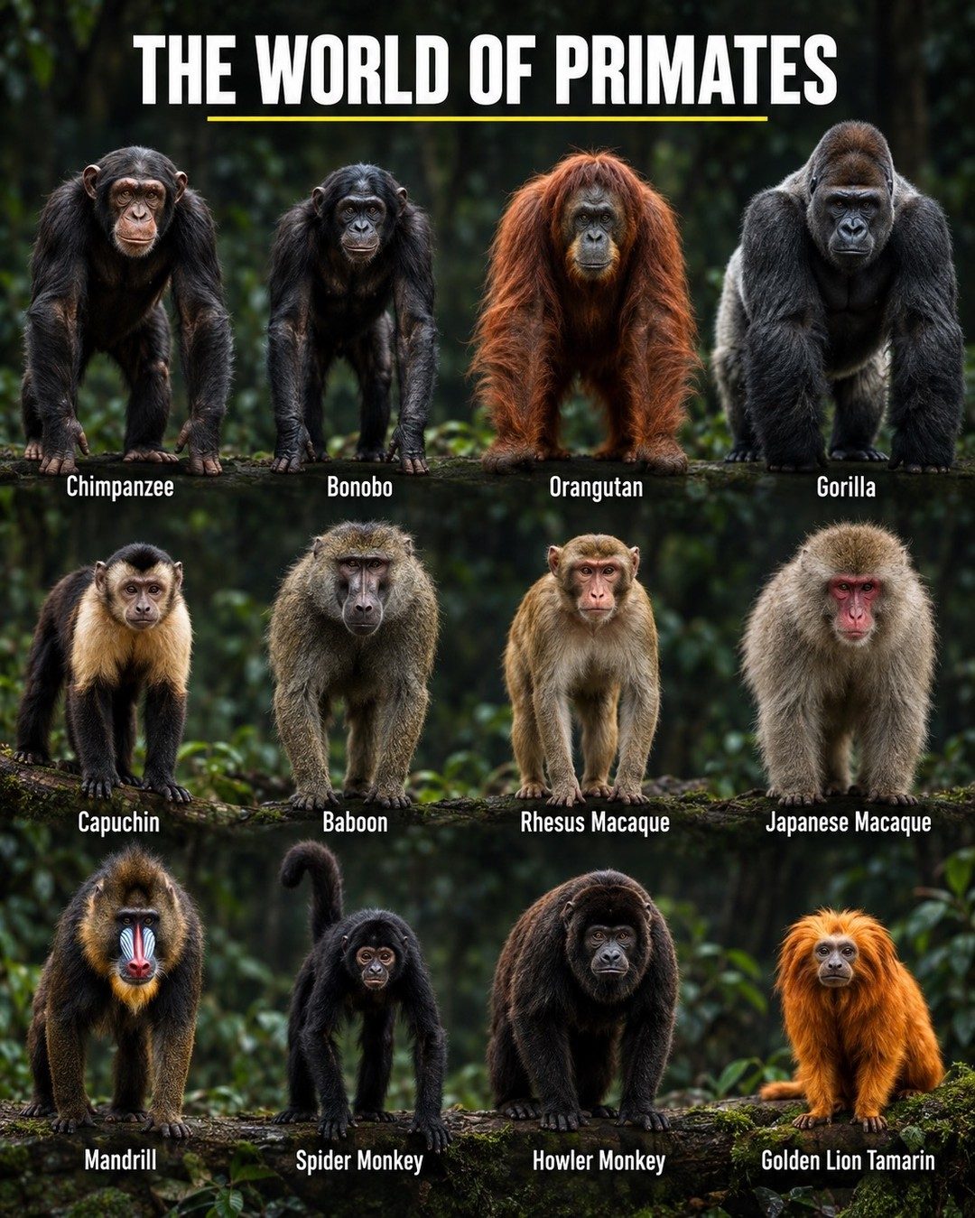 Primates of the World: A Visual Guide to Species
