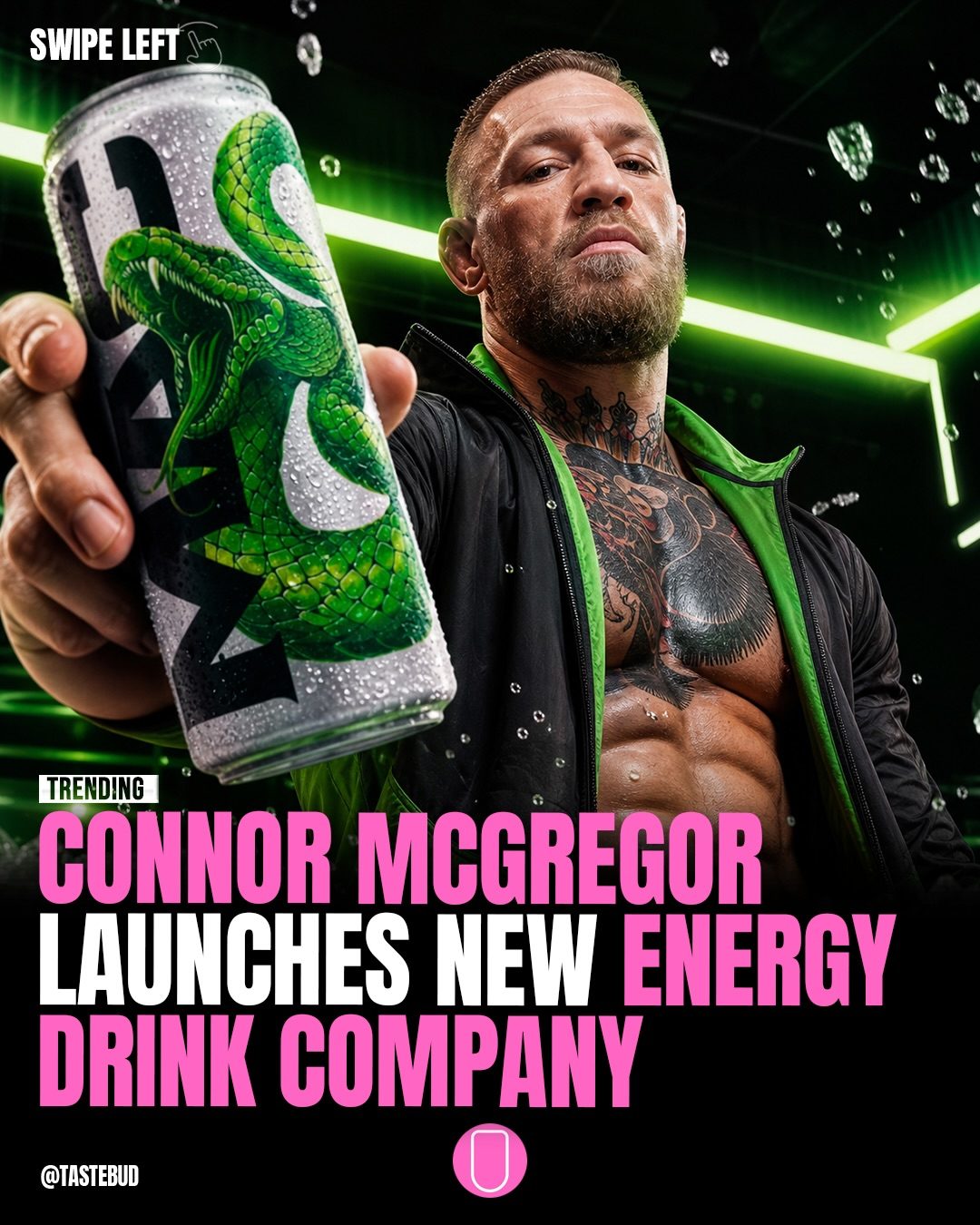 Conor McGregor Launches Tastebud's MAC Energy Drink