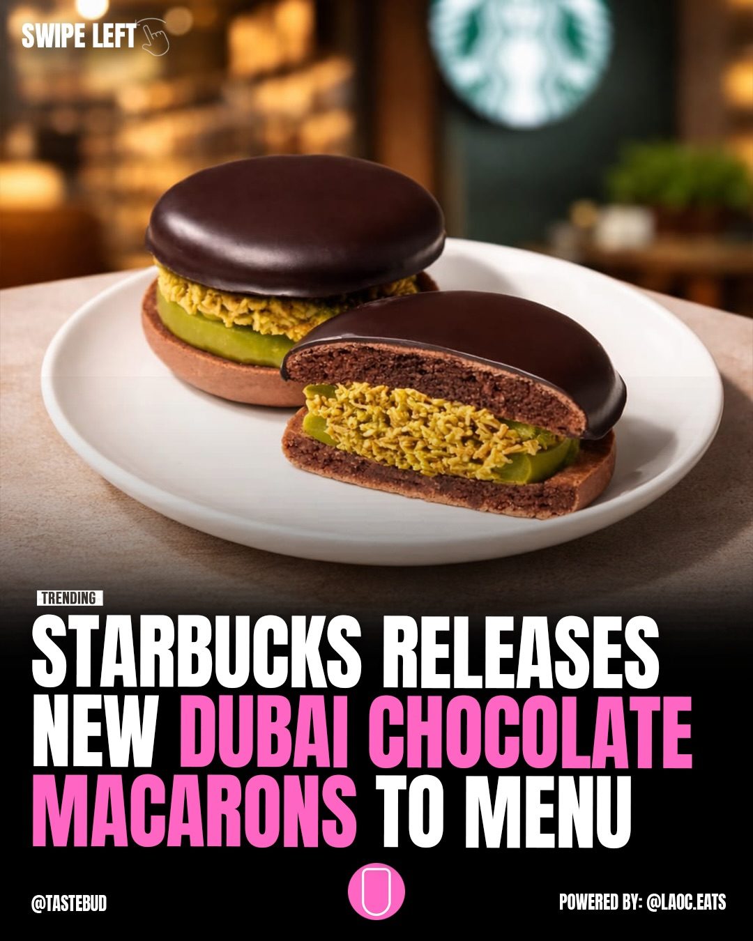 Starbucks Dubai's New Pistachio Macaron With Chocolate