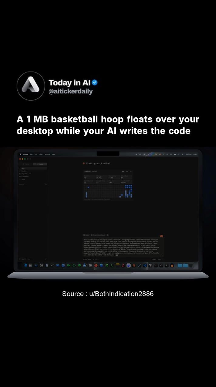 AI-Created Floating Hoop: NotchBasket for Your Desktop