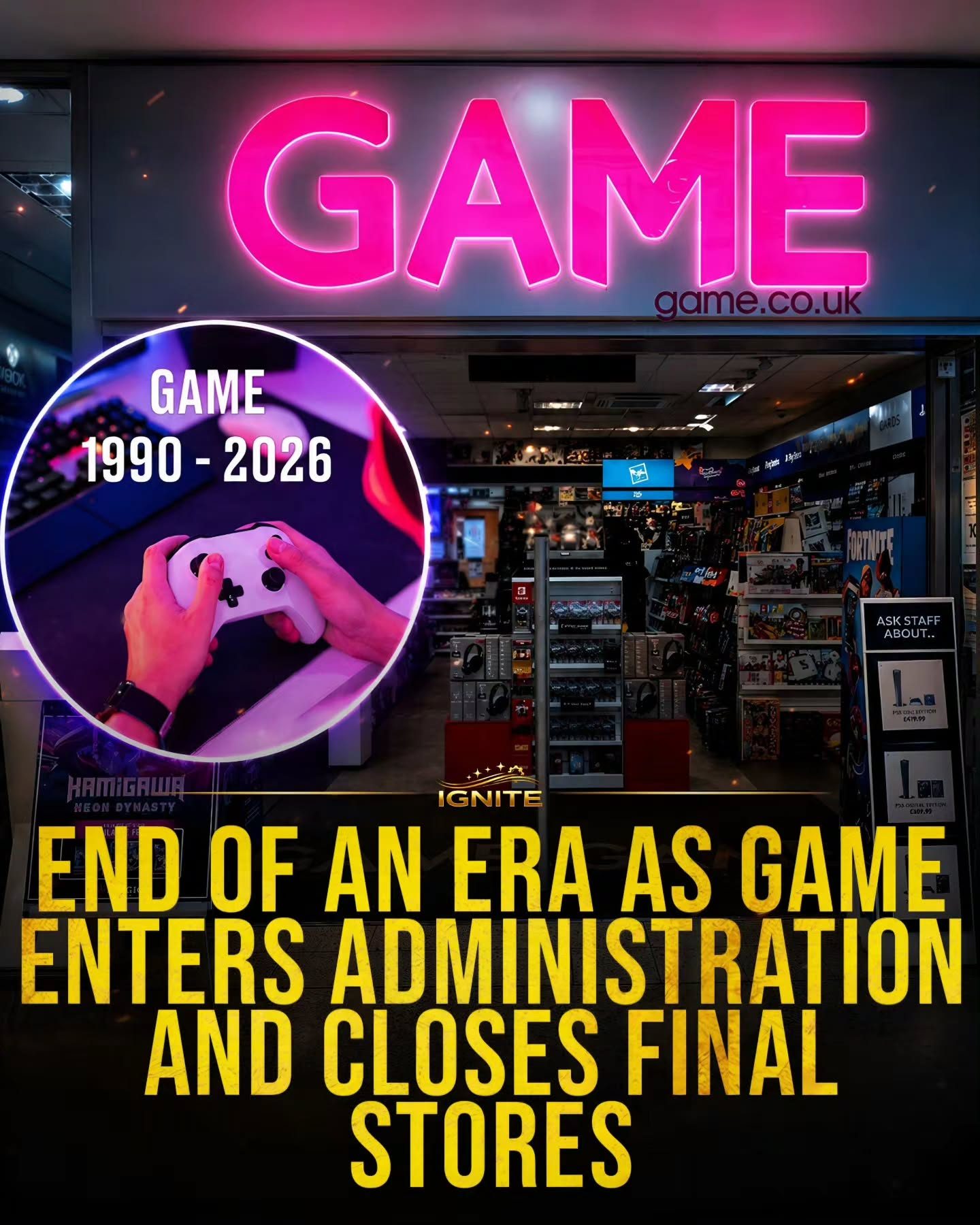 GAME Store Closure Marks End of an Era for UK Gamers