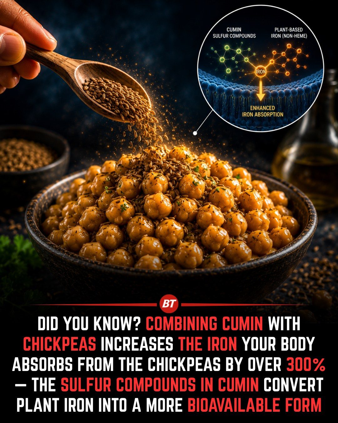 Boost Iron Absorption: Pair Chickpeas with Cumin