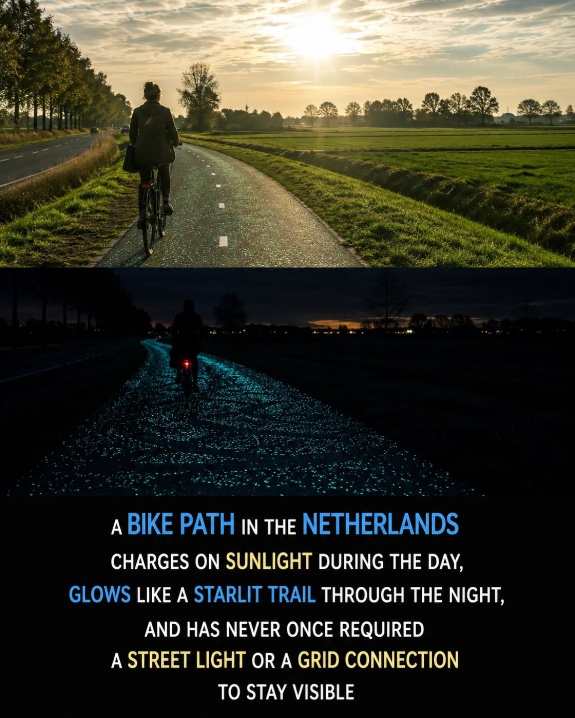 Netherland's Glowing Bike Paths: A Sustainable Lighting Solution