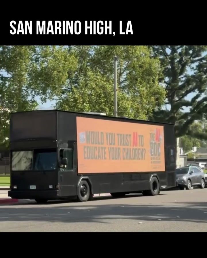 Mobile Billboards Spark AI Debate Near San Marino High