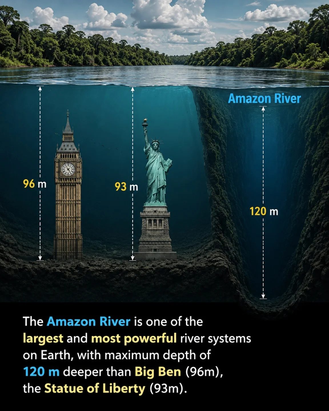 Amazon River's Staggering Depth