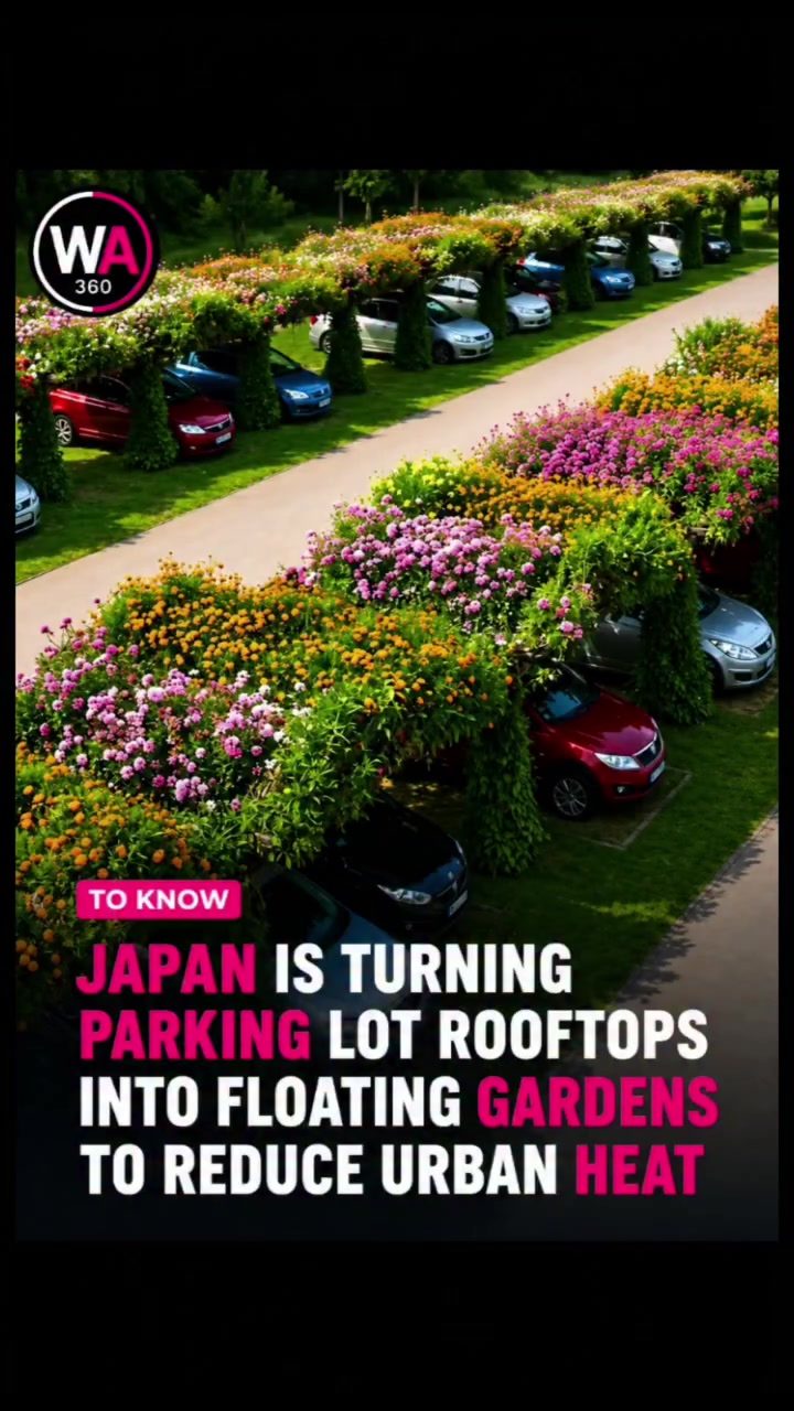Japan's Urban Heat Solution: Parking Lots Turned into Green Roofs