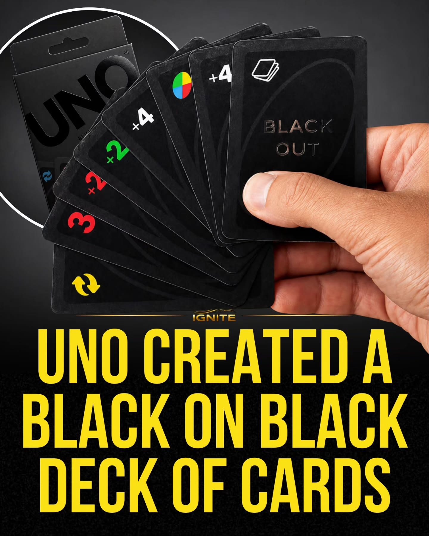 UNO Black on Black Deck: Modern Minimalist Style for Game Nights