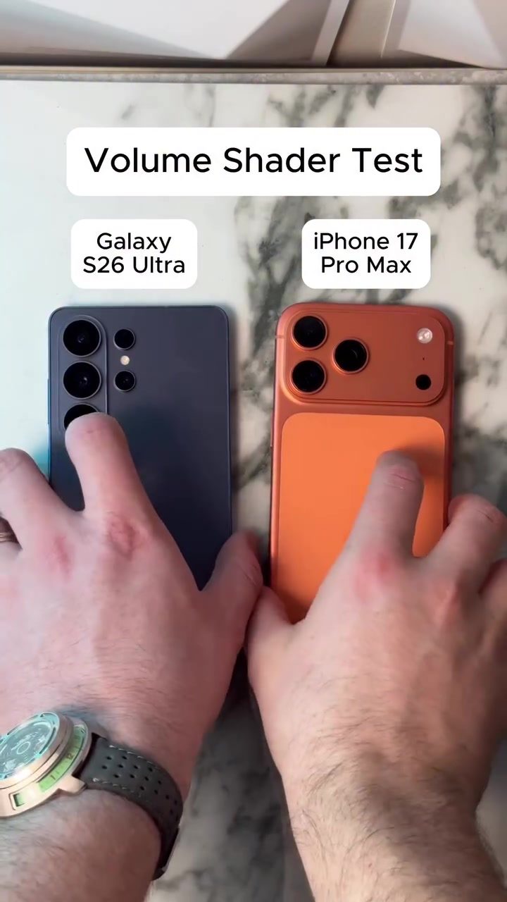 ### Galaxy S26 Ultra vs. iPhone 17 Pro Max: Shader Rendering Tested