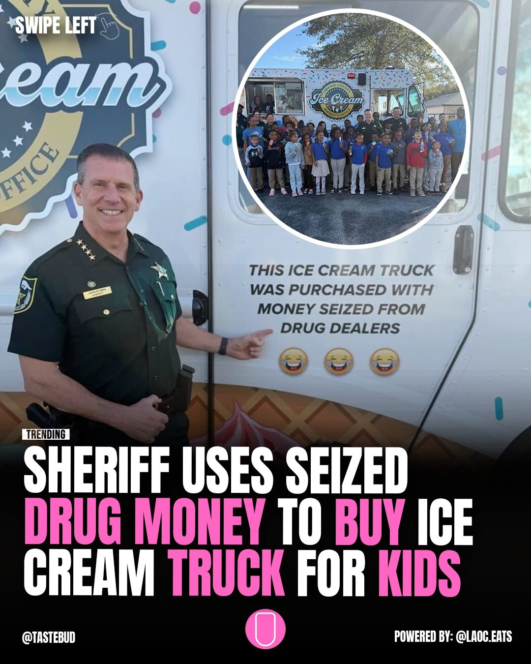 Florida Sheriff's Office Turns Seized Funds Into Ice Cream for Kids