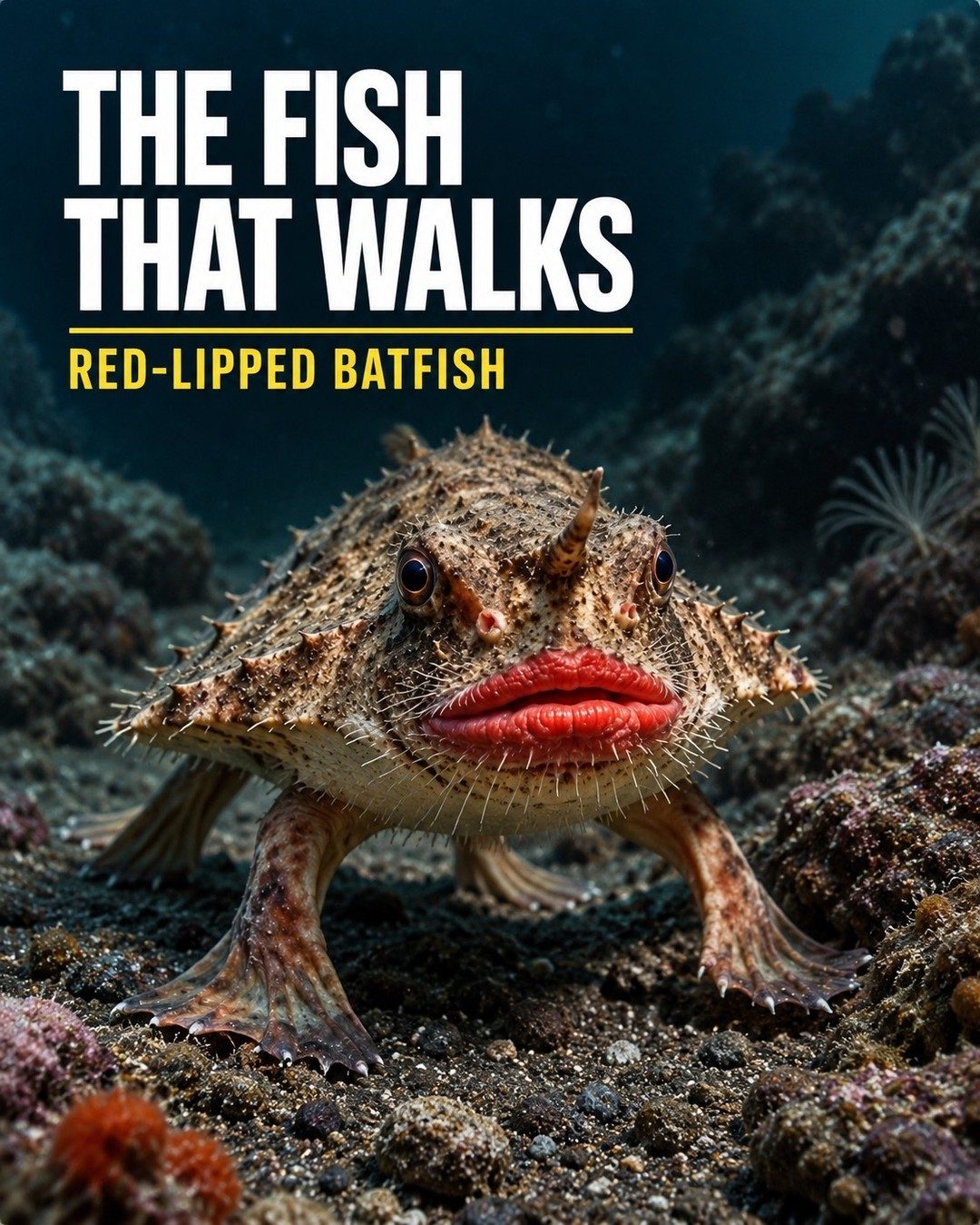 Red-Lipped Batfish: Unique Fish That Walks