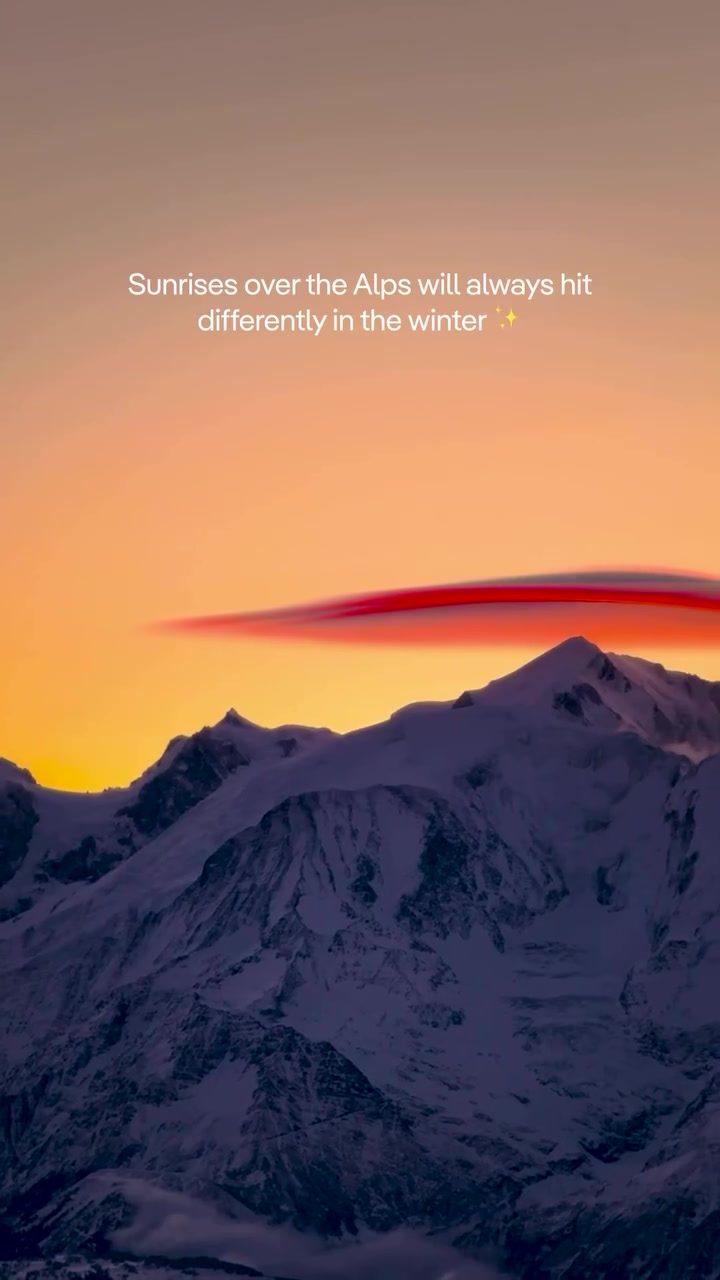 Alpine Winter Sunrise: French Alps Beauty at Dawn