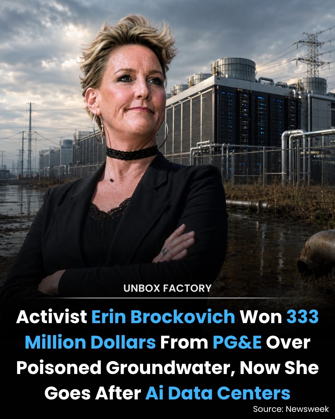 Erin Brockovich Targets AI Data Centers' Environmental Impact