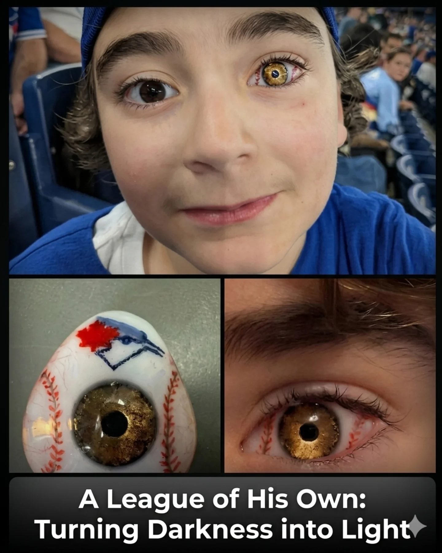 Logan Dorna's Baseball-Design Prosthetic Eye