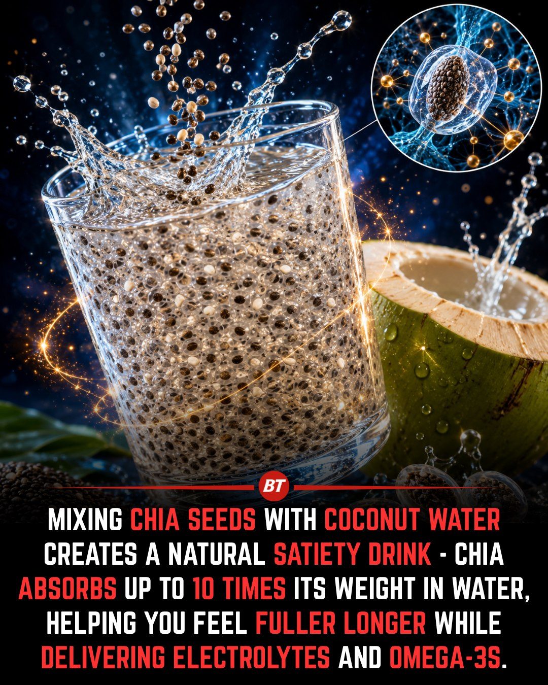 Chia Seed Coconut Water Drink: Hydration with Benefits