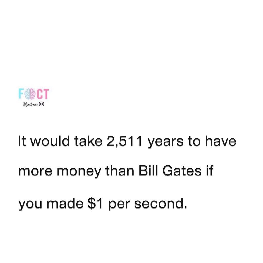 Bill Gates' Wealth: 2,511 Years to Out-Earn