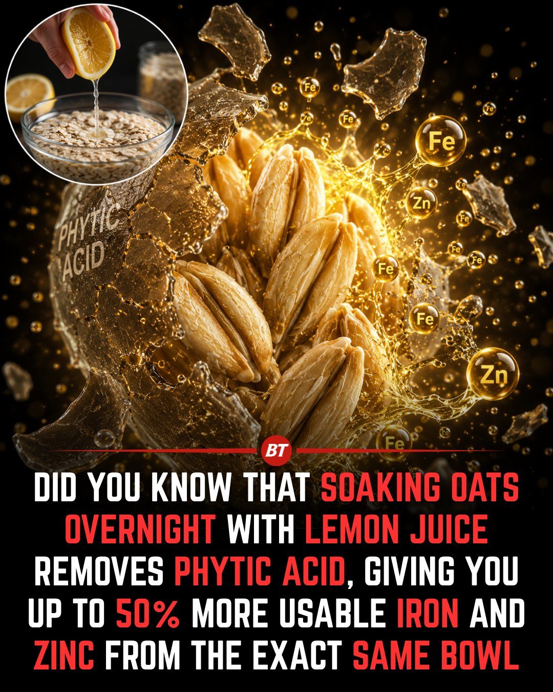 Boost Oat Nutrition: Soak Oats with Lemon Juice Overnight