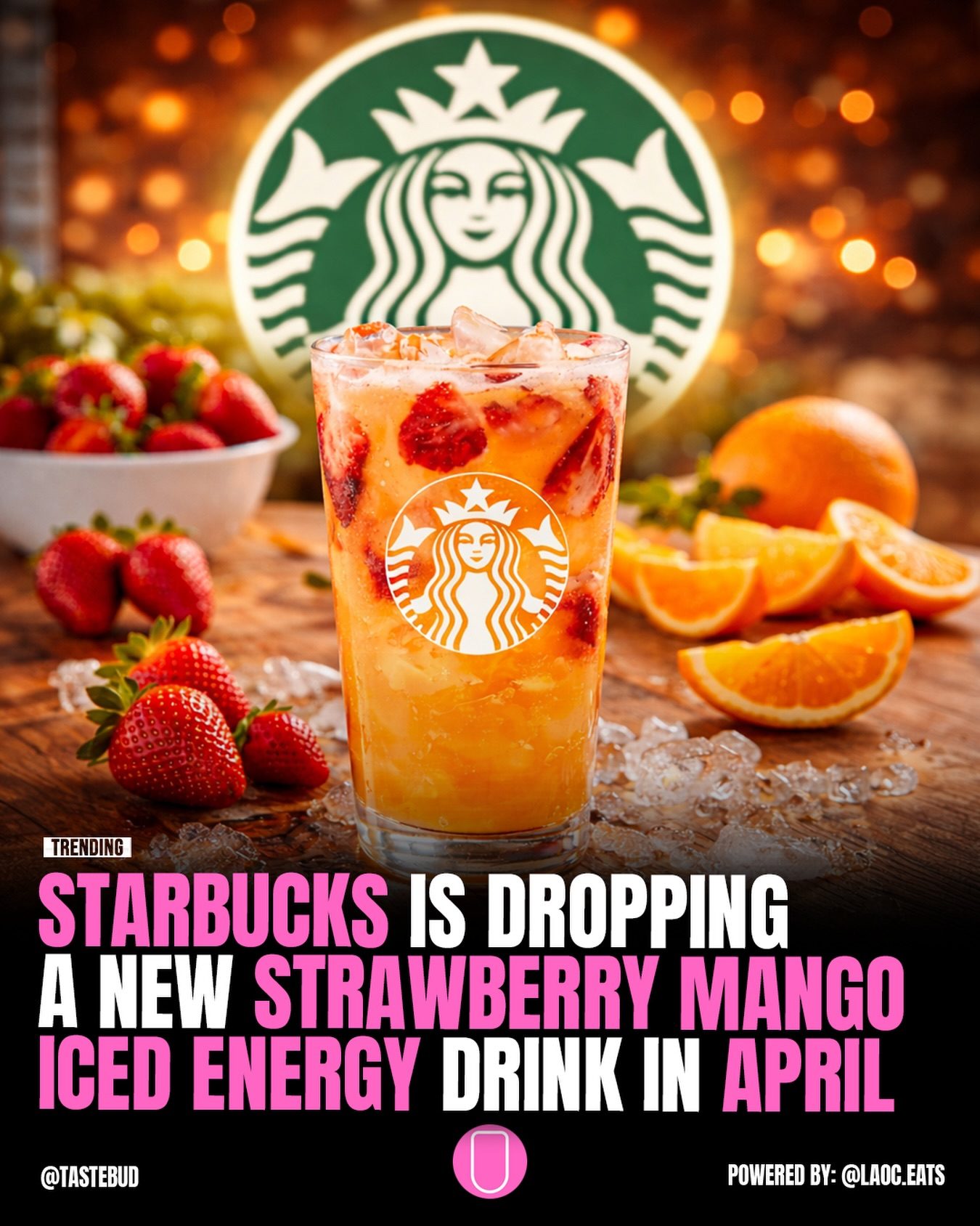 Discover Starbucks New Strawberry Mango Iced Energy Drink