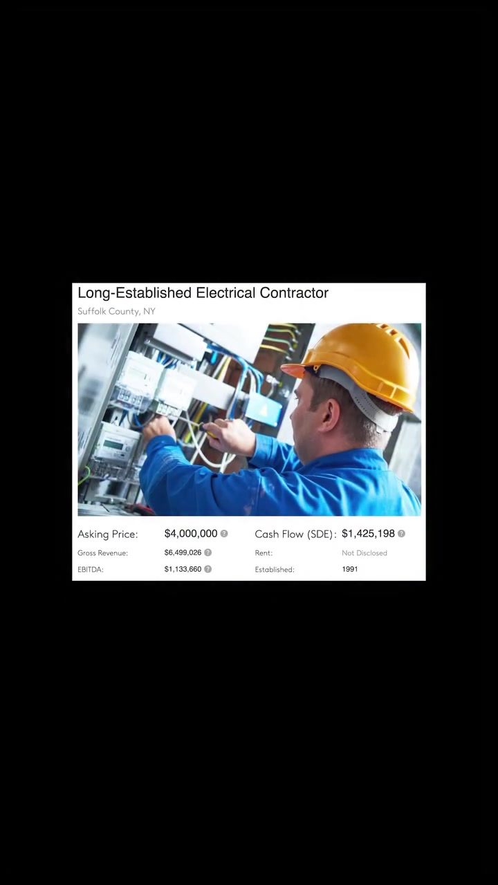 How to Buy a $4M Electrical Contractor Business for $400K