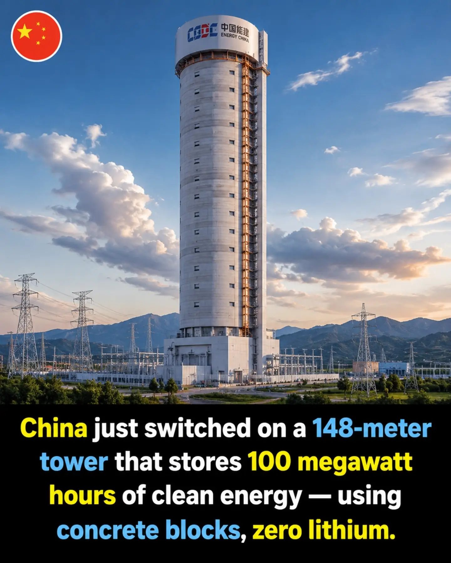 China's 148-Meter Energy Tower Revolutionizing Clean Power Storage