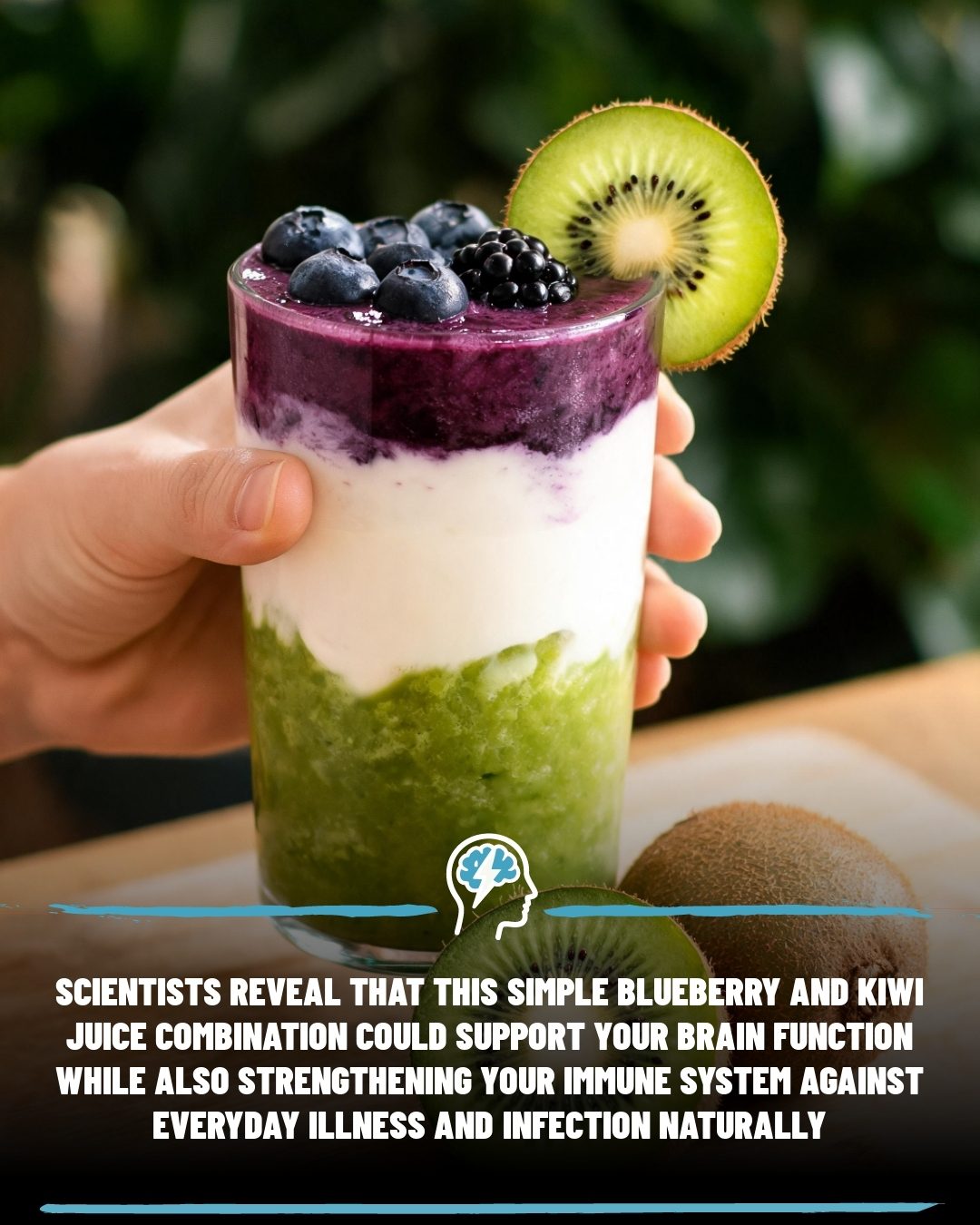 **Blueberry Kiwi Smoothie: Boost Brain & Immune Health**