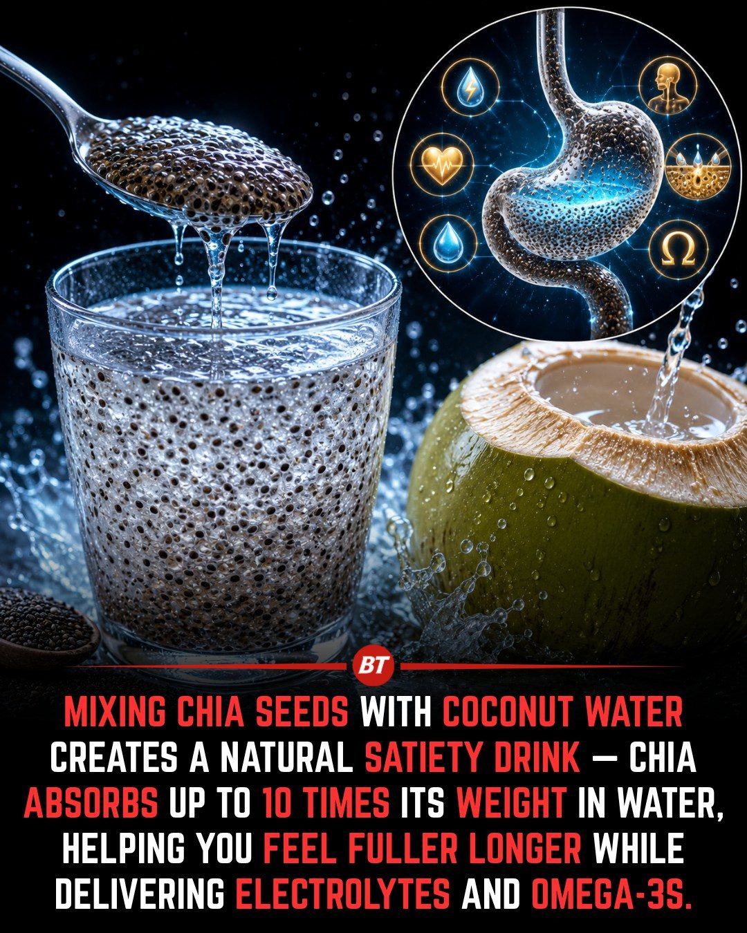 Discover the Benefits of Chia Seeds and Coconut Water Drink