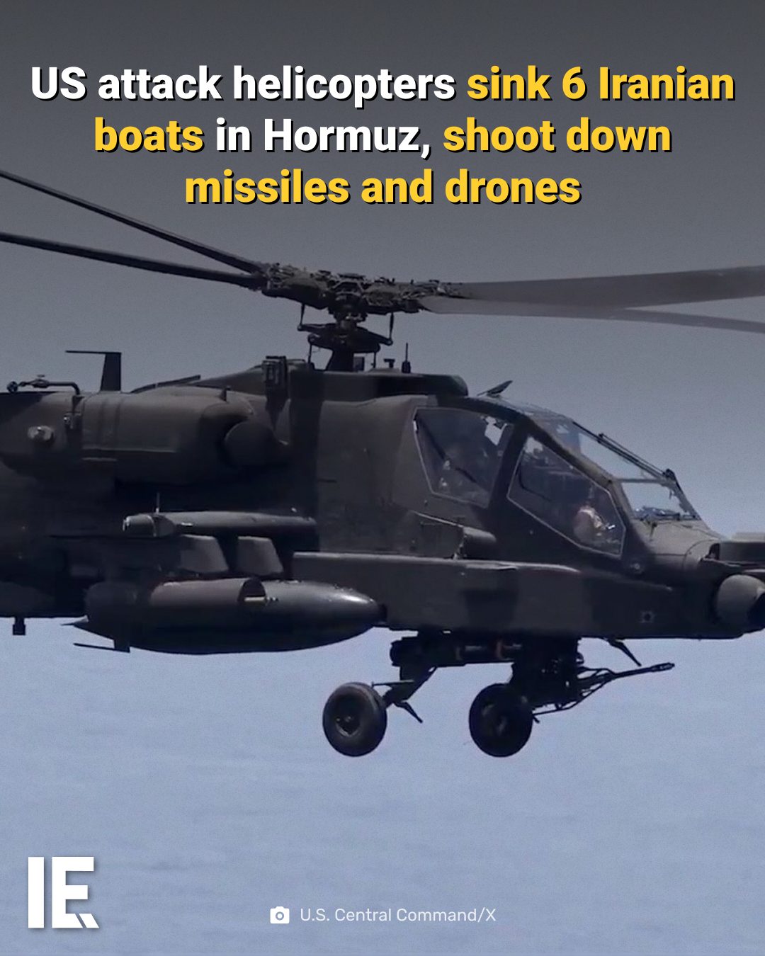 US Helicopters Target Iranian Boats in Hormuz