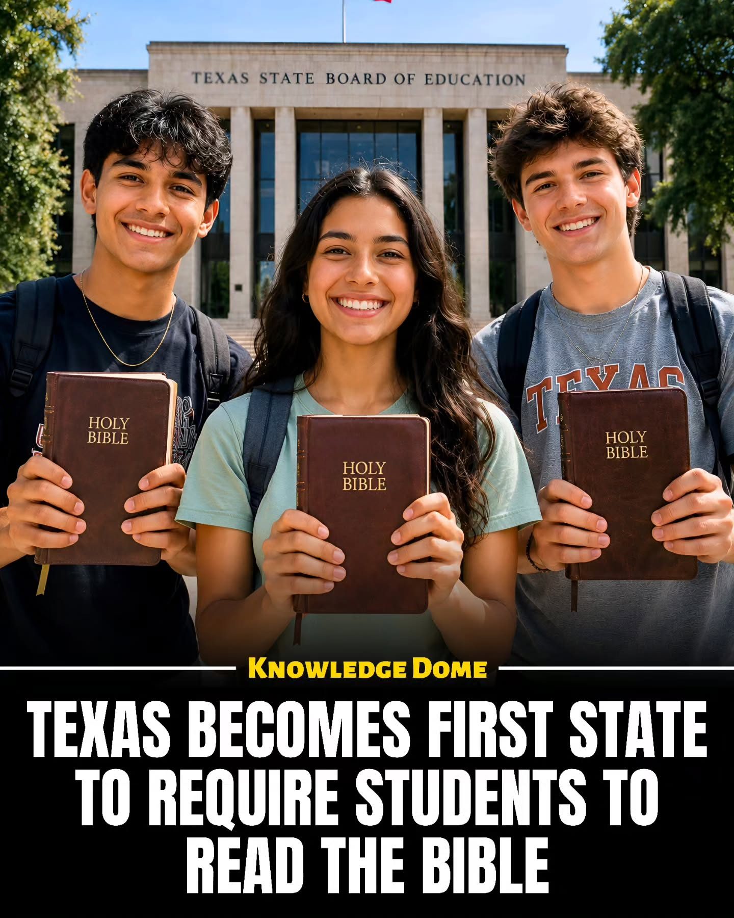 Texas Starts Nationwide Bible Reading in Schools