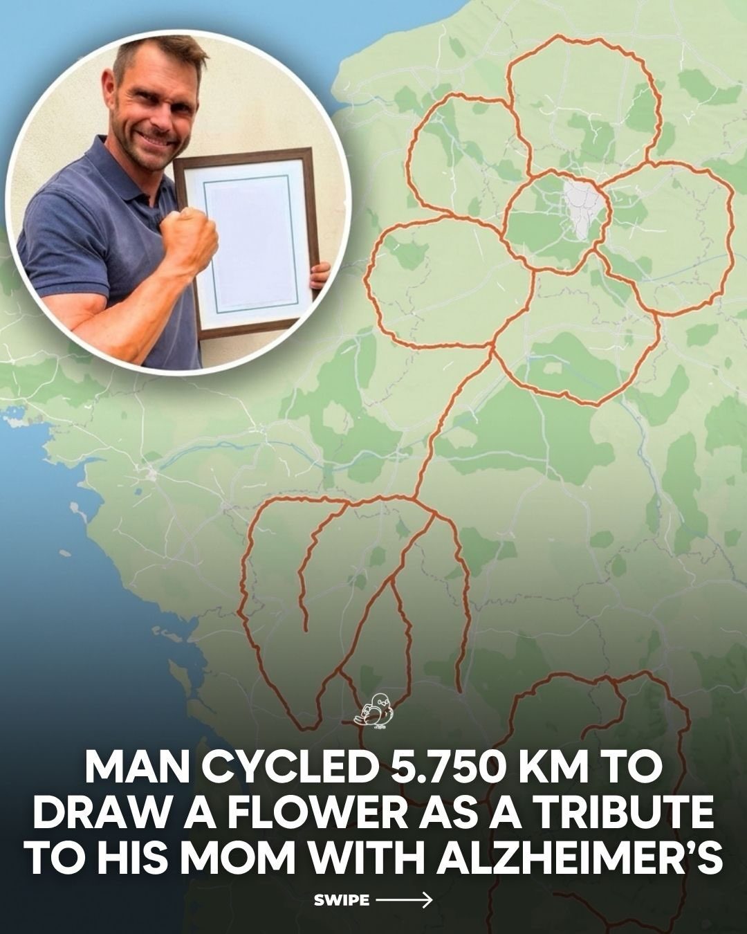 Fréderic's 5,750 km Cycling Tribute to Mom with Alzheimer's