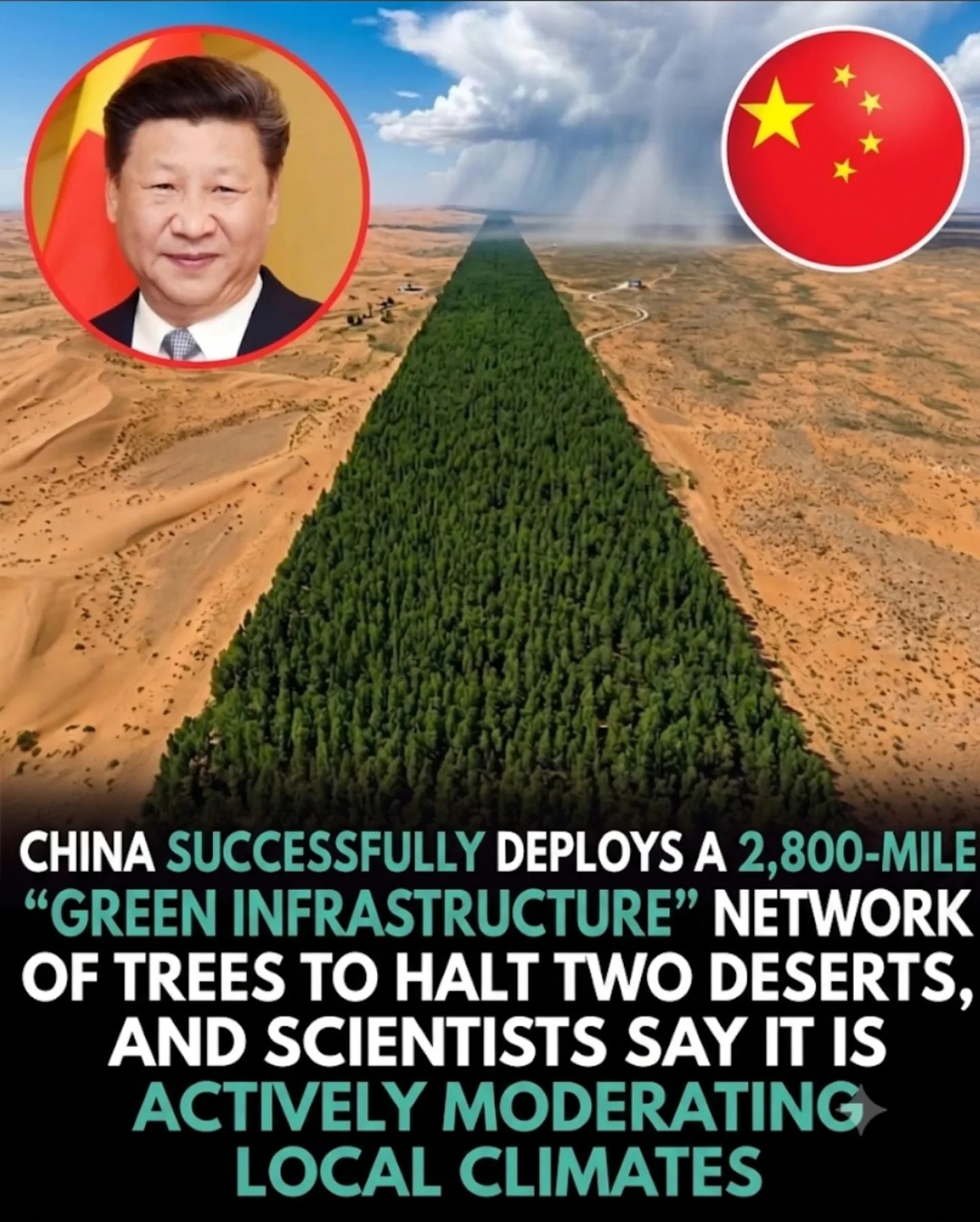 China's 2,800-Mile Green Wall: Combating Desertification Through Massive Land Restoration