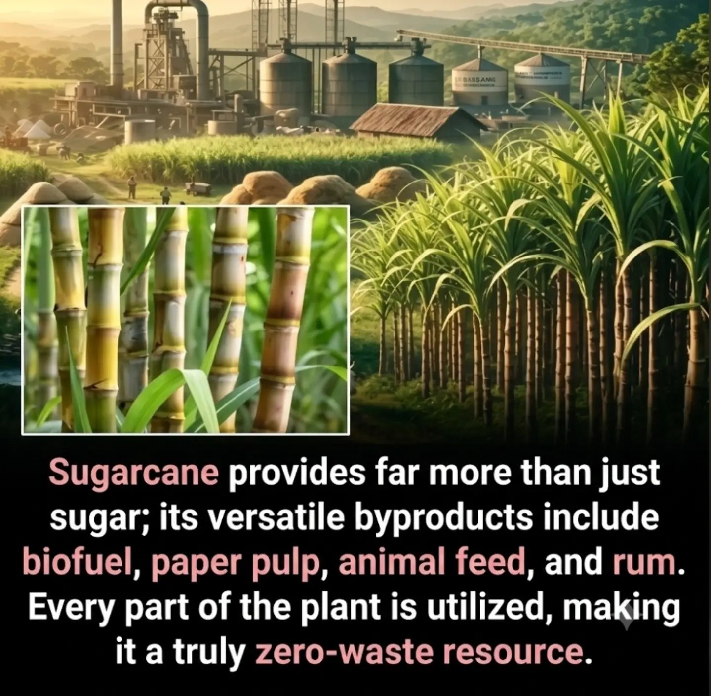 Sugarcane's Many Uses: A Zero-Waste, Sustainable Resource