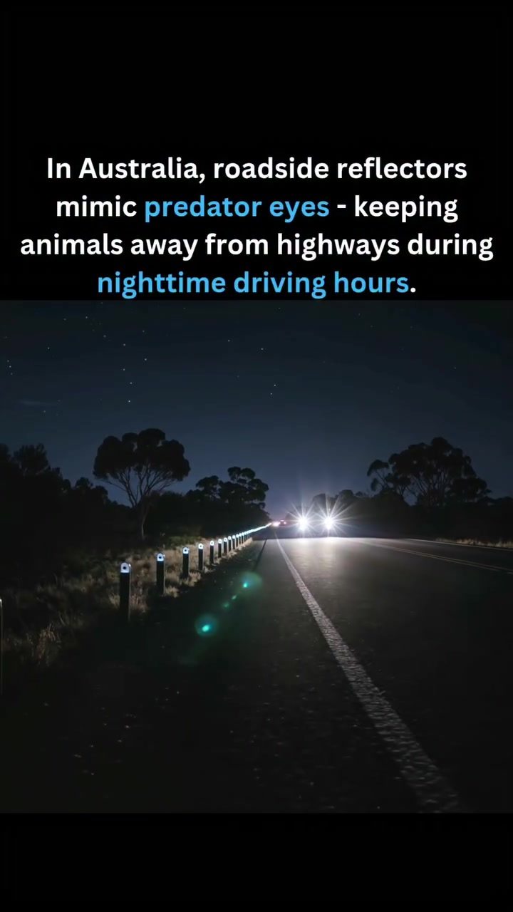Australia's Nighttime Roadside Reflectors Keep Wildlife Safe